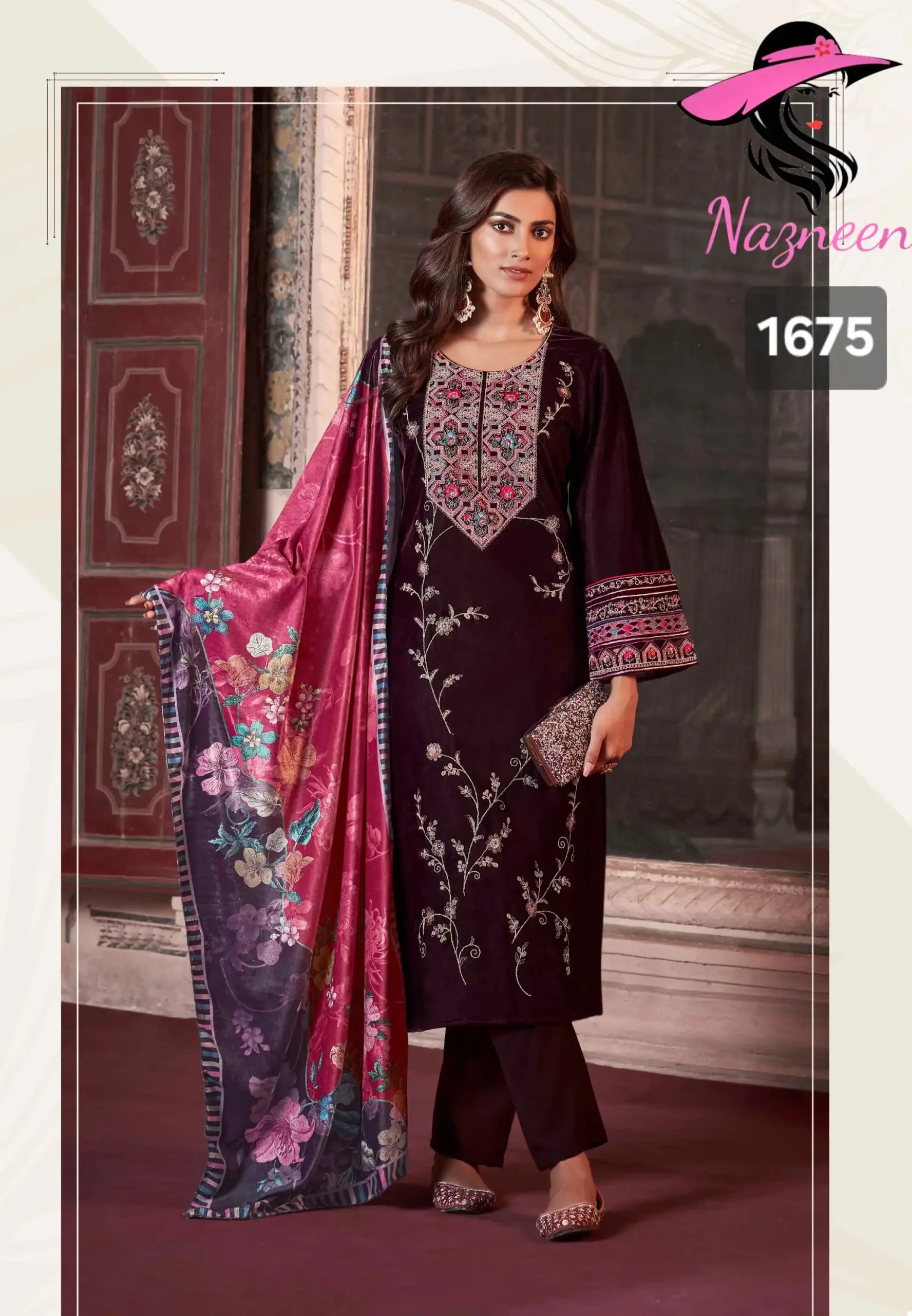 Nazneen Kalki Velvet Wholesale Winter Wear Readymade Suits Catalog — Wholesale Salwar Suits, MPA wholesale from Surat - Gallery Image 6