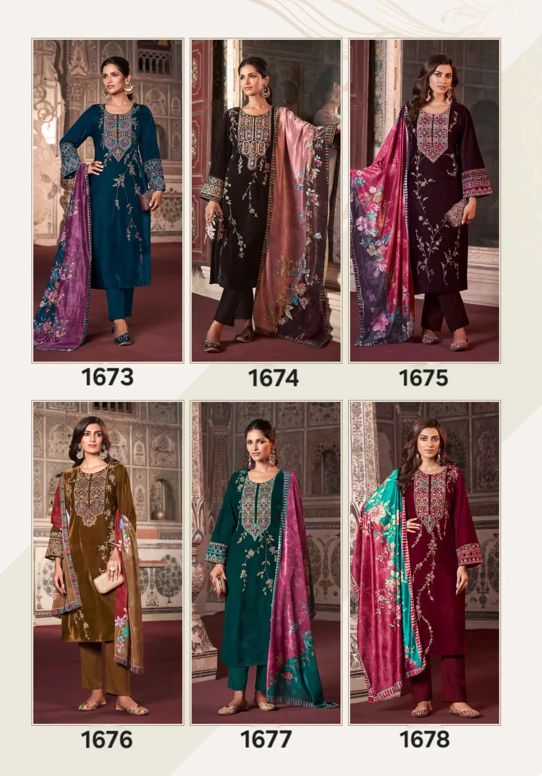 Nazneen Kalki Velvet Wholesale Winter Wear Readymade Suits Catalog — Wholesale Salwar Suits, MPA wholesale from Surat — view 7