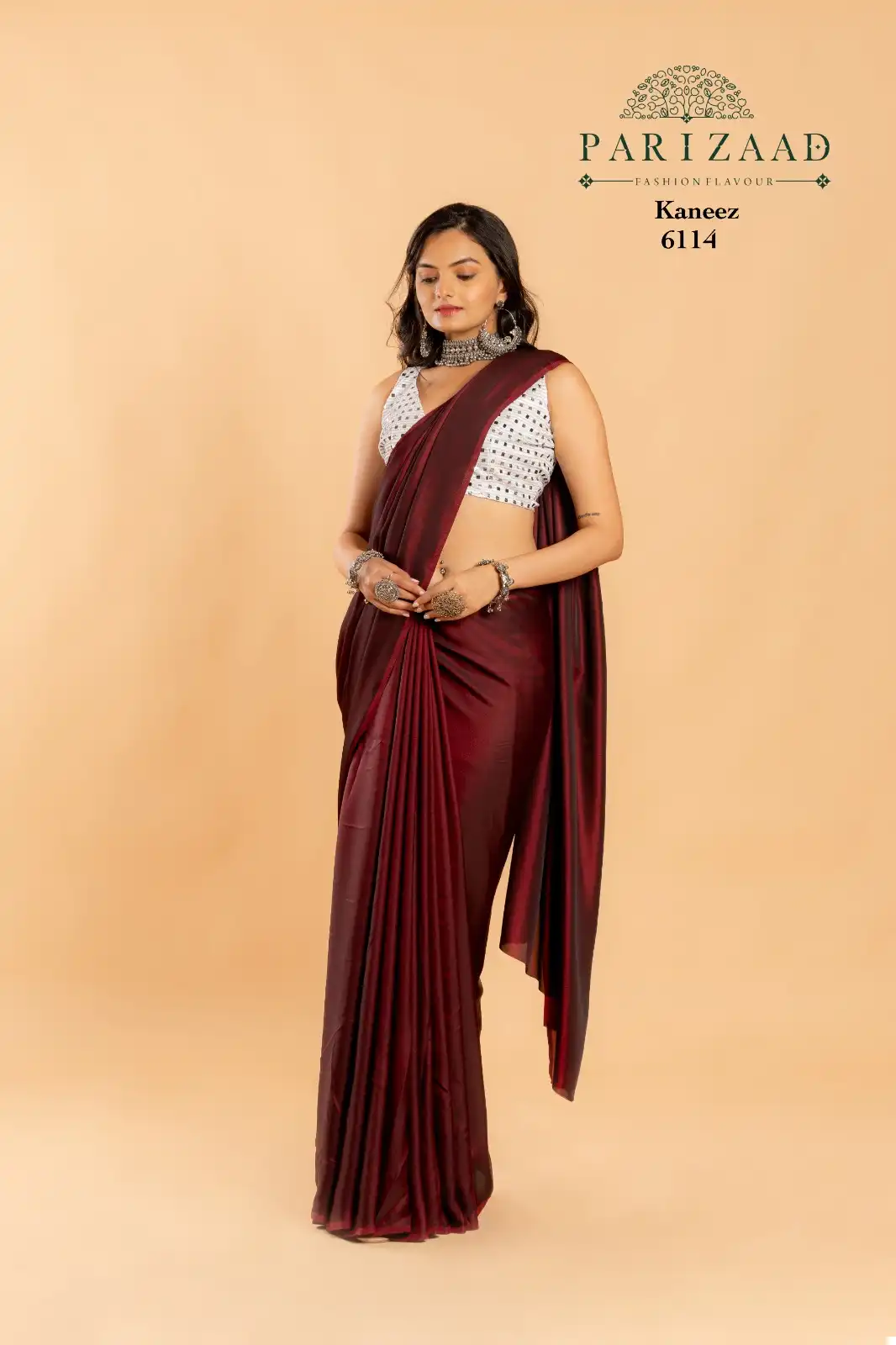 Parizaad Kaneez Burffey Silk Wholesale Saree Catalog — Wholesale Sarees, MPA wholesale from Surat - Gallery Image 4