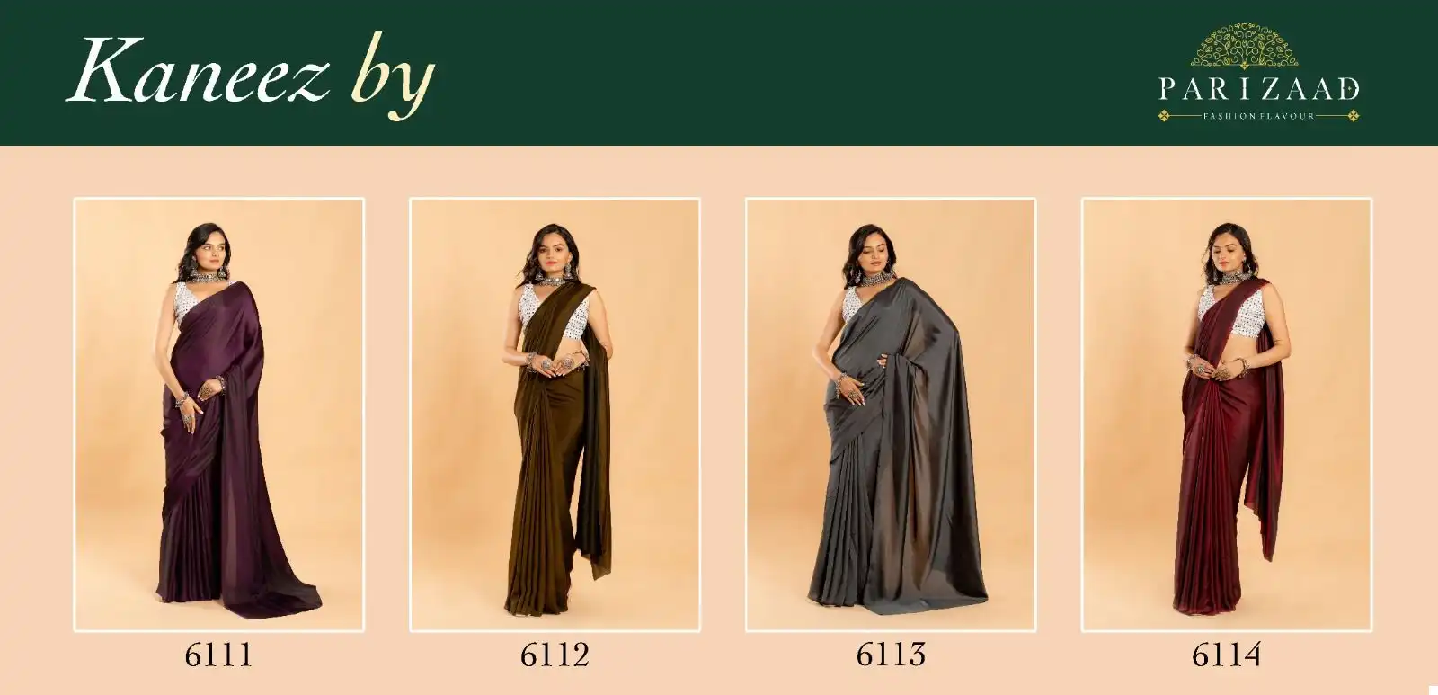 Parizaad Kaneez Burffey Silk Wholesale Saree Catalog — Wholesale Sarees, MPA wholesale from Surat — view 5