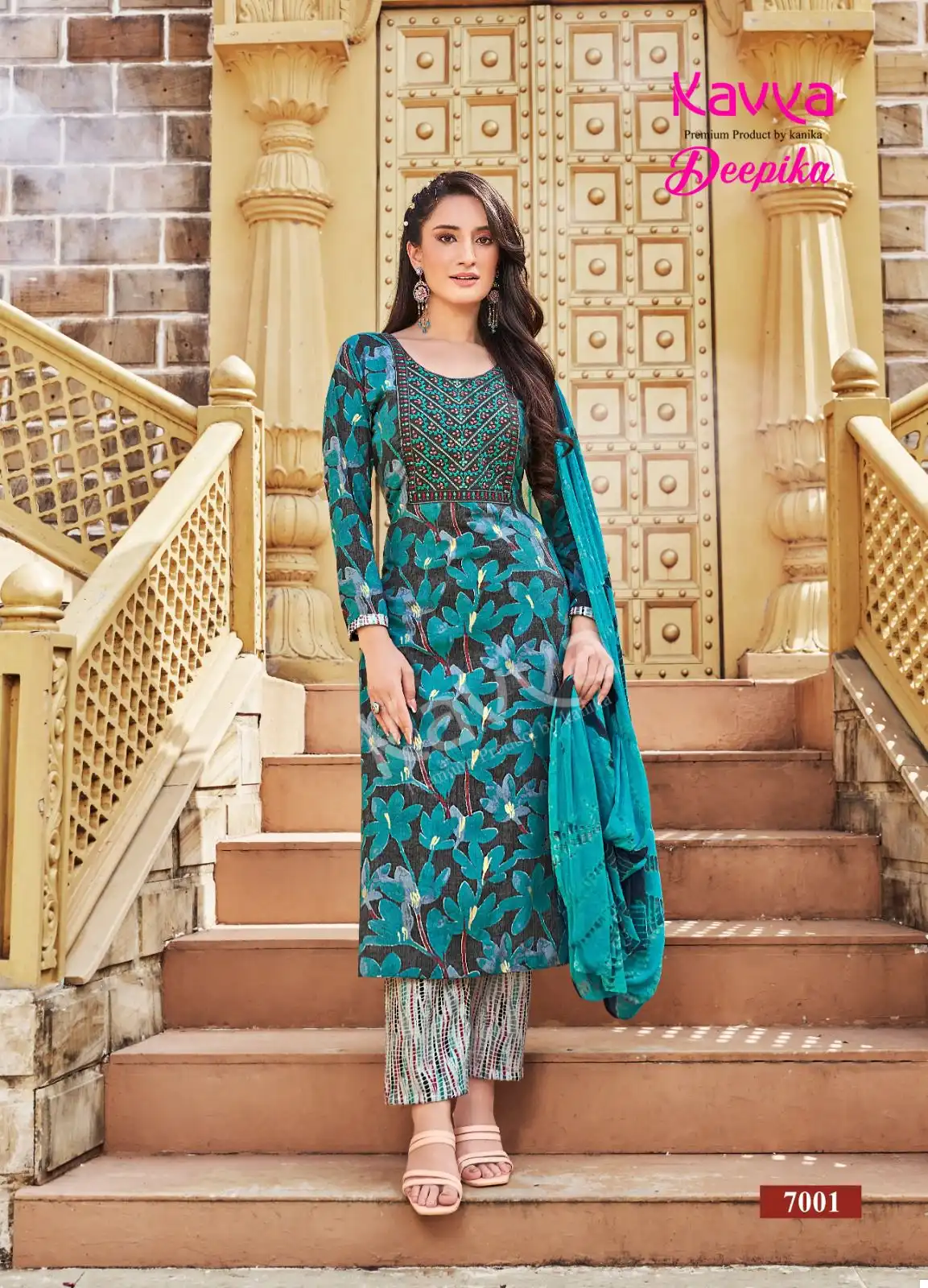 Kavya Deepika Vol 7 Straight Wholesale Readymade Salwar Suit Catalog — Wholesale Salwar Suits, MPA wholesale from Surat - Gallery Image 2