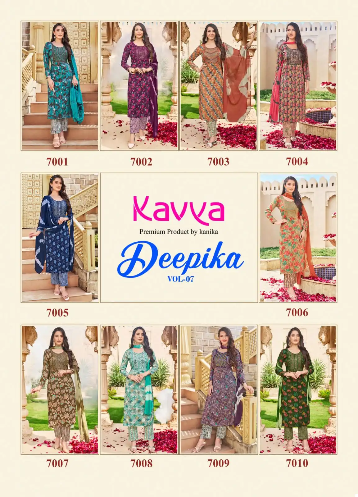 Kavya Deepika Vol 7 Straight Wholesale Readymade Salwar Suit Catalog — Wholesale Salwar Suits, MPA wholesale from Surat — view 10