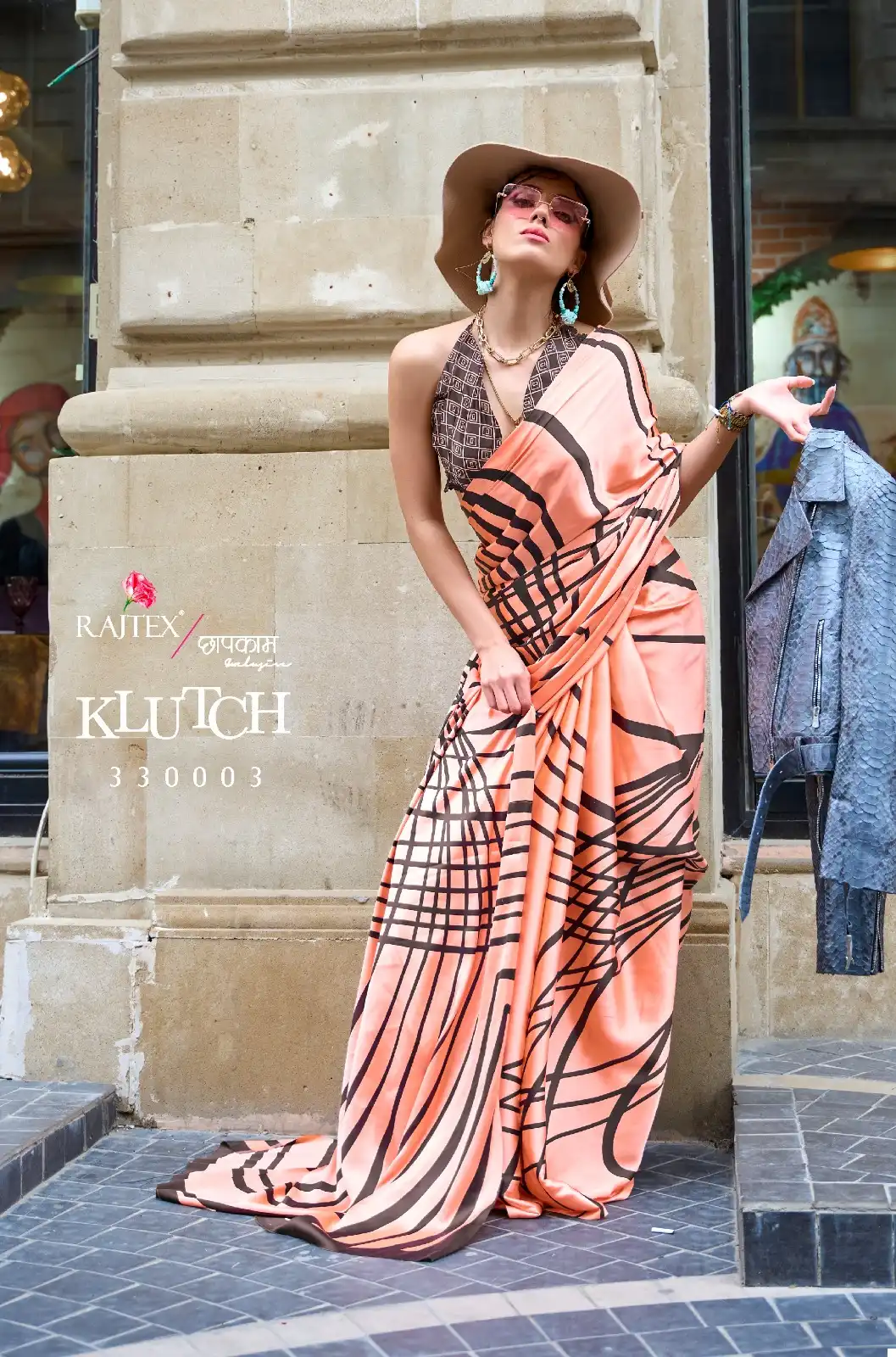 Rajtex Klutch Satin Crepe Wholesale Fancy Saree Catalog - Image 7