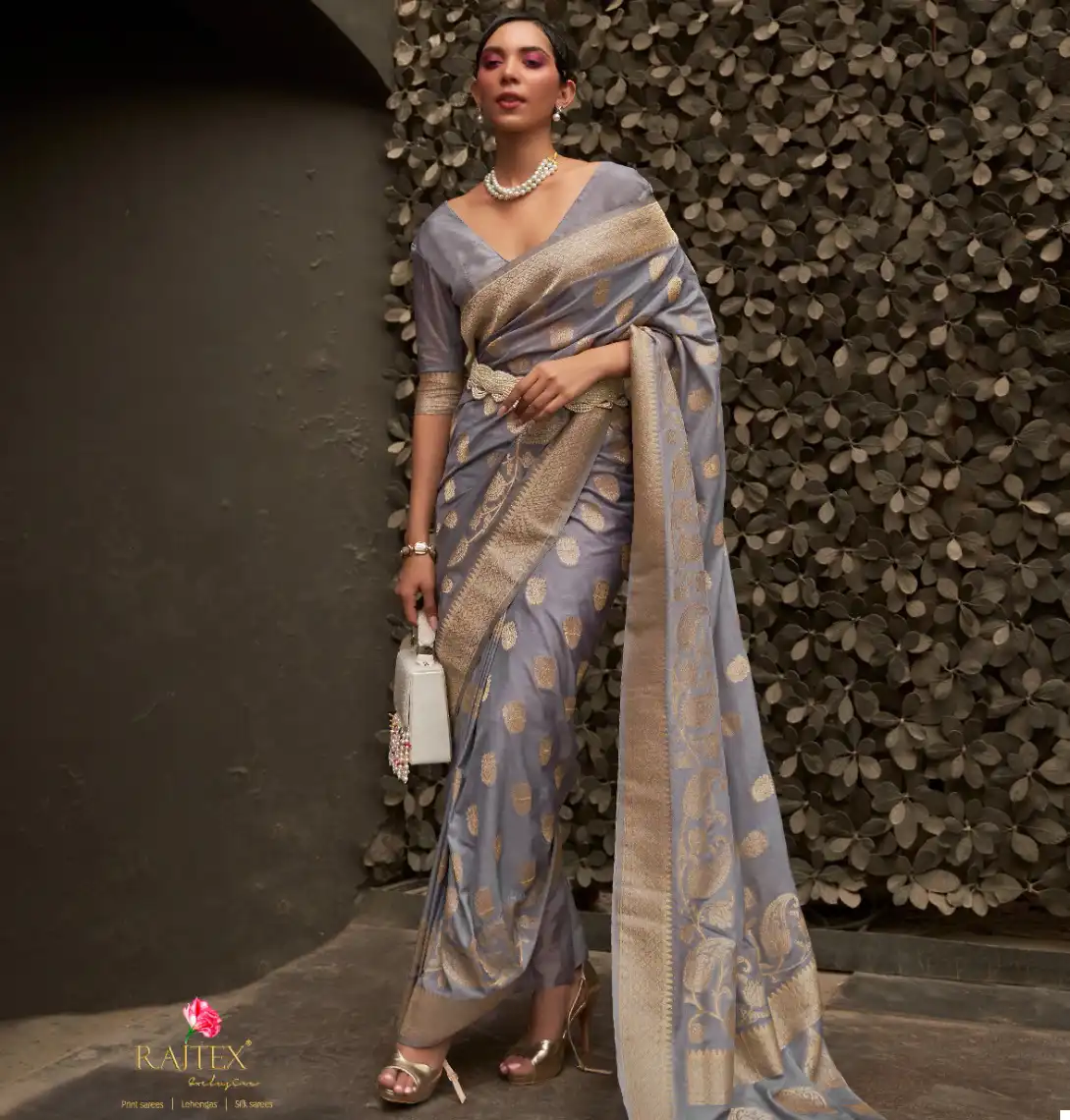 Rajtex Kosmos Silk Nylon Chinon Wholesale Sarees Catalog