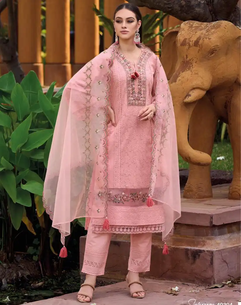 Ve Koyal Pure Cambric Cotton Wholesale Readymade Size Set Catalog — Wholesale Salwar Suits, MPA wholesale from Surat — view 1
