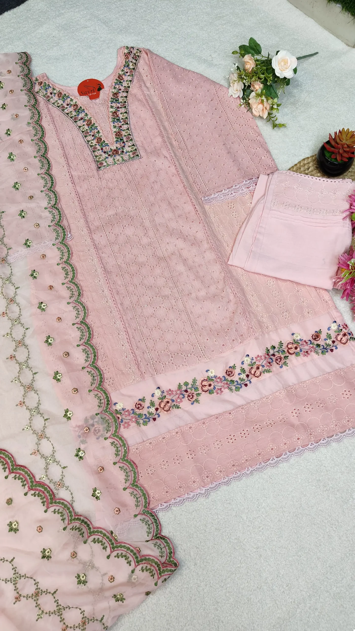 Ve Koyal Pure Cambric Cotton Wholesale Readymade Size Set Catalog — Wholesale Salwar Suits, MPA wholesale from Surat - Gallery Image 3