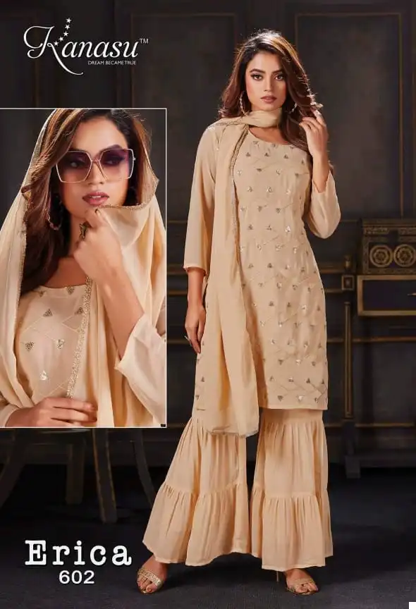 Kanasu Erica Georgette Wholesale Readymade Suits Catalog — Wholesale Salwar Suits, MPA wholesale from Surat - Gallery Image 6