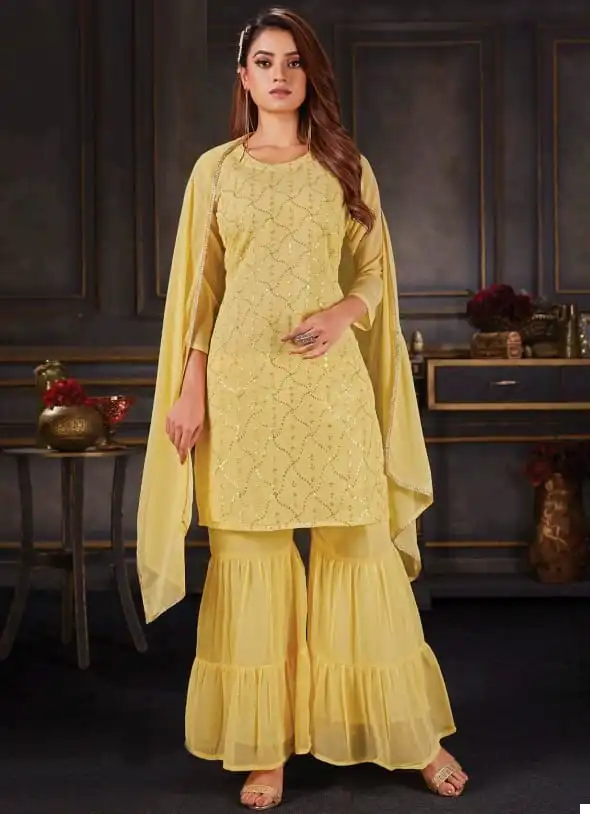 Kanasu Erica Georgette Wholesale Readymade Suits Catalog — Wholesale Salwar Suits, MPA wholesale from Surat — view 1