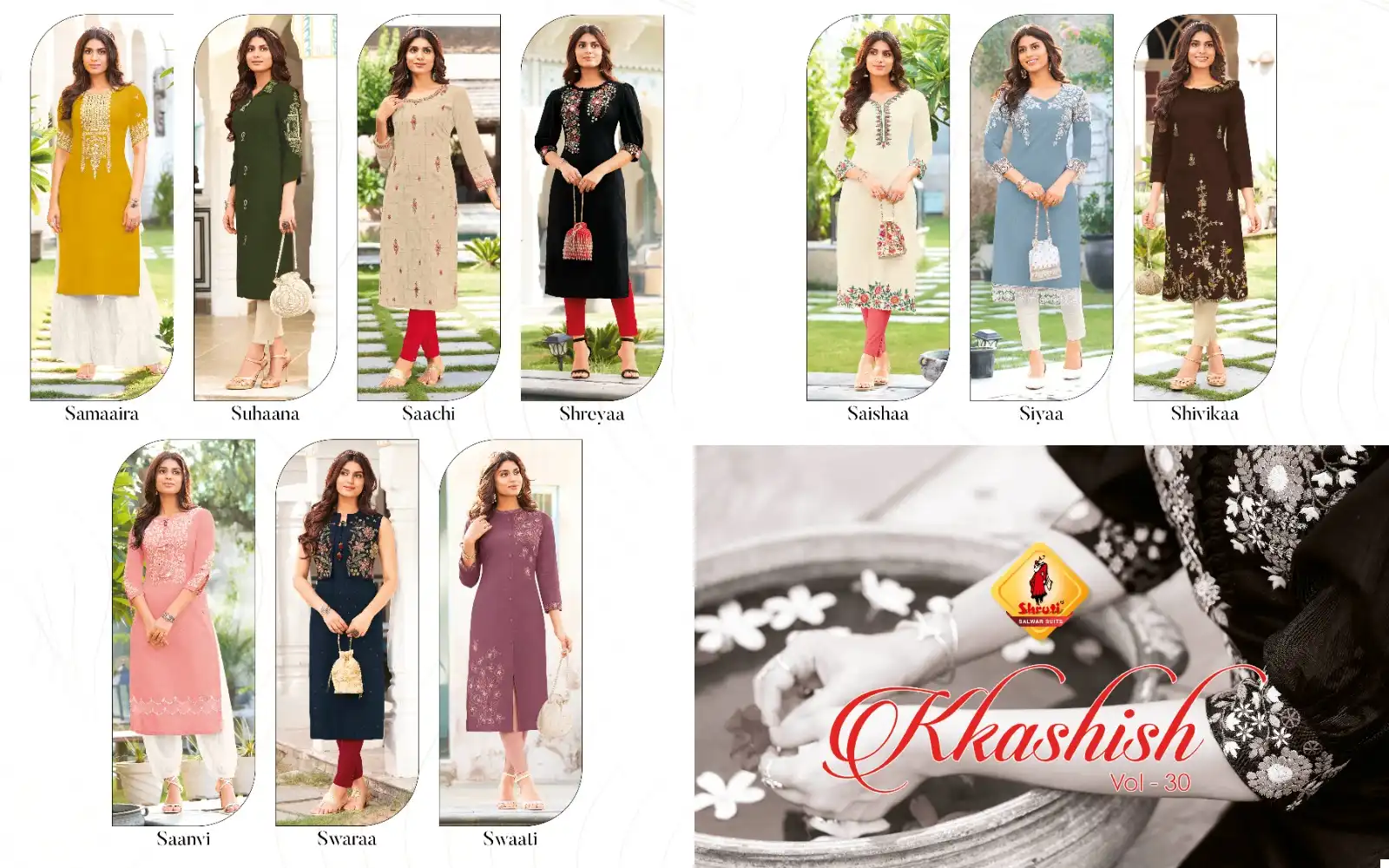 Shruti Kkashish Vol 30 Pure Cotton Linen Wholesale Kurti Catalog — Wholesale Kurtis, MPA wholesale from Surat — view 10