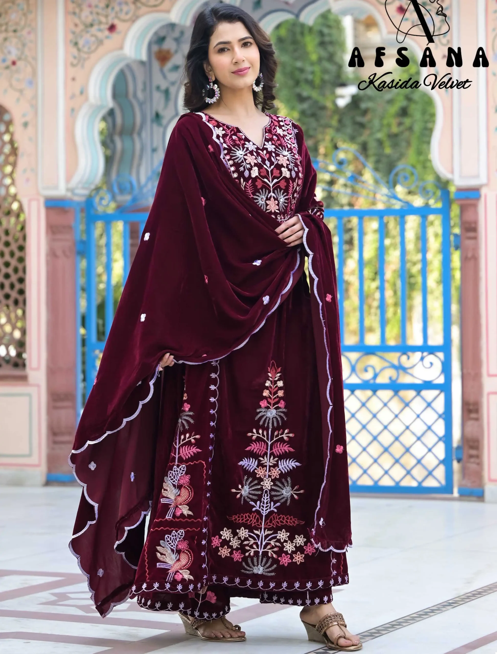 Afsana Kasida Velvet Nx Velvet Wholesale Pakistani Suit Catalog