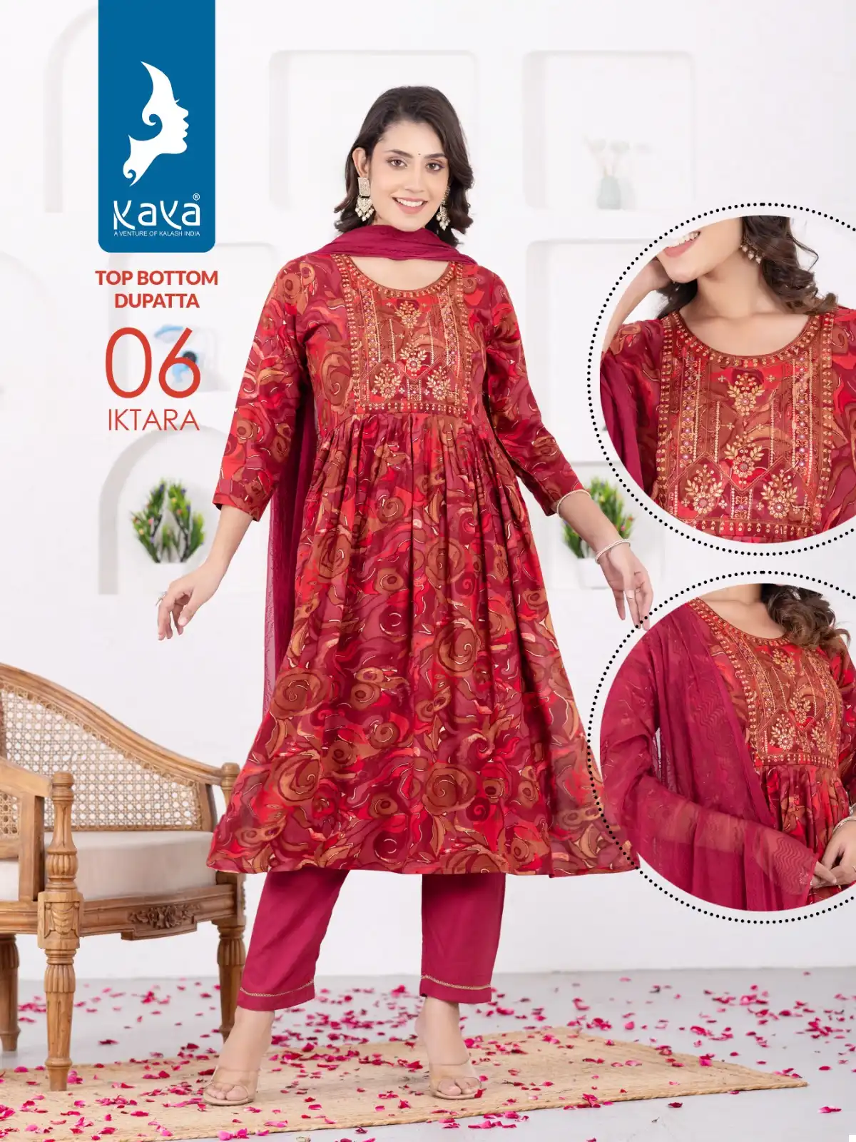 Kaya Iktara Rayon Wholesale Nyra Cut Readymade Salwar Suit Catalog — Wholesale Salwar Suits, MPA wholesale from Surat — view 5