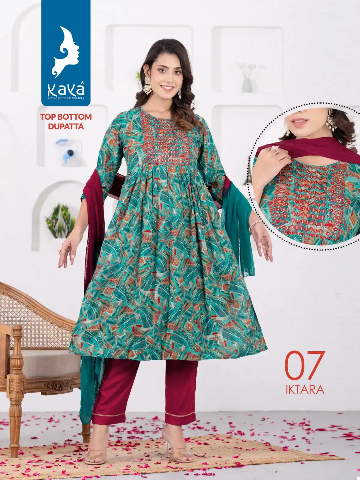 Kaya Iktara Rayon Wholesale Nyra Cut Readymade Salwar Suit Catalog — Wholesale Salwar Suits, MPA wholesale from Surat — view 8