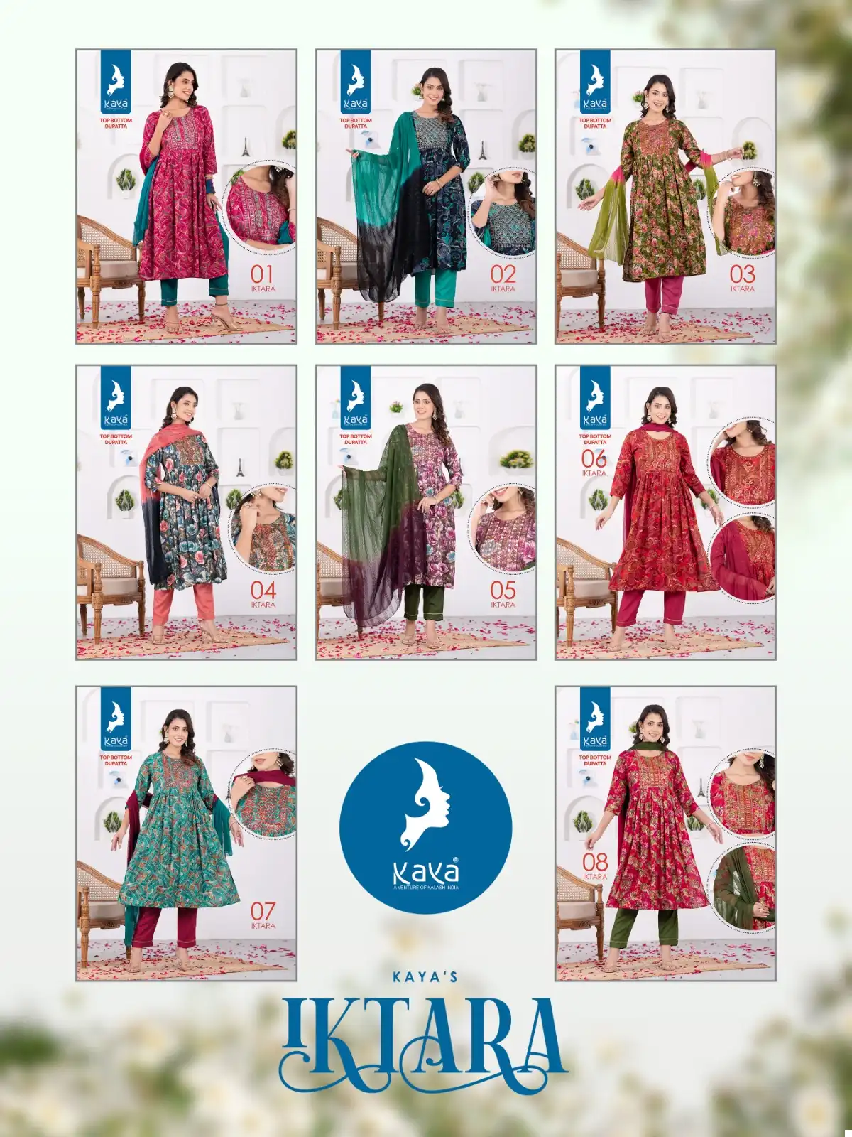 Kaya Iktara Rayon Wholesale Nyra Cut Readymade Salwar Suit Catalog — Wholesale Salwar Suits, MPA wholesale from Surat — view 9