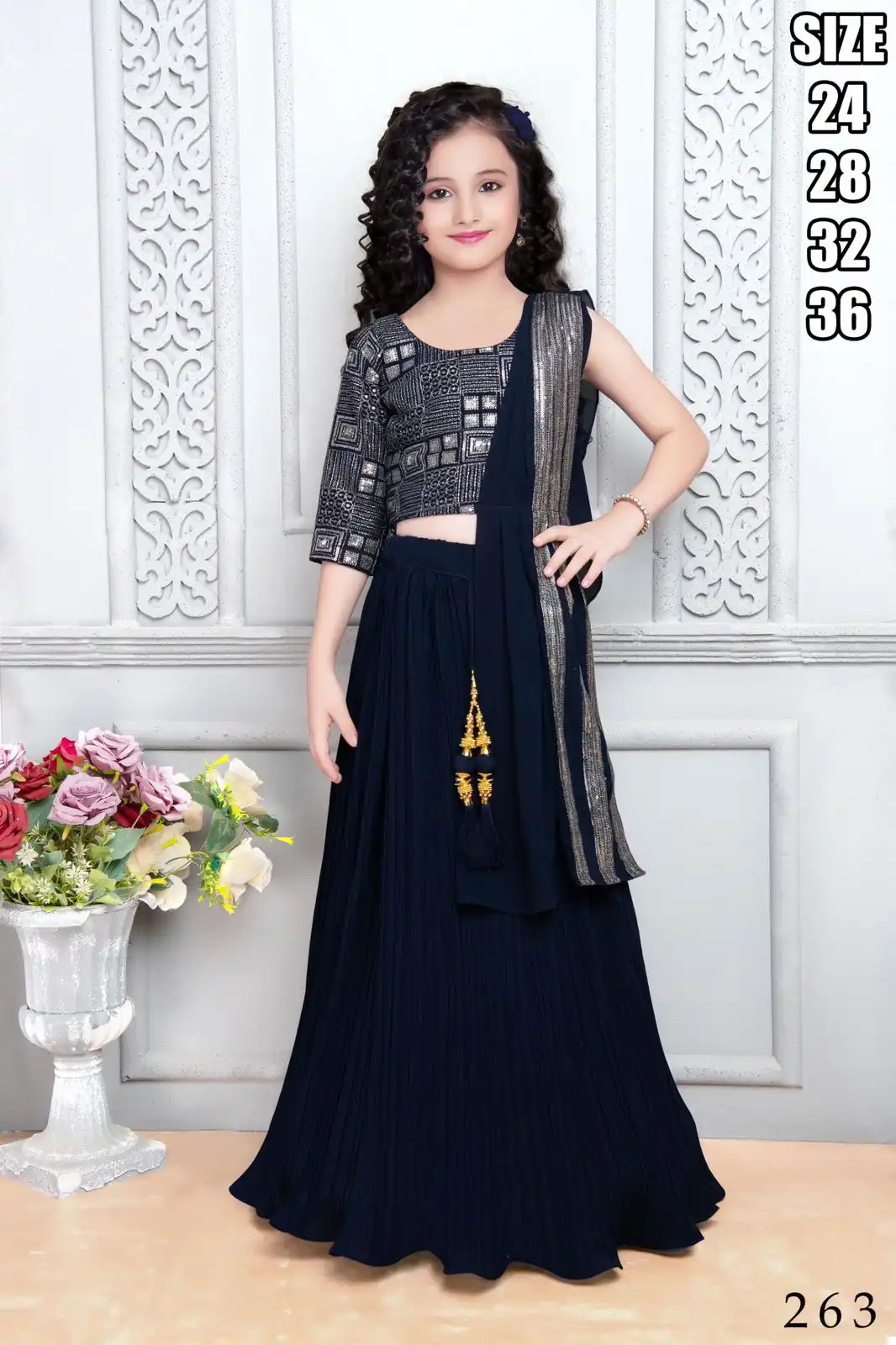 VE Charmy Heavy Georgette Wholesale Kidswear Lehenga Catalog - Image 2
