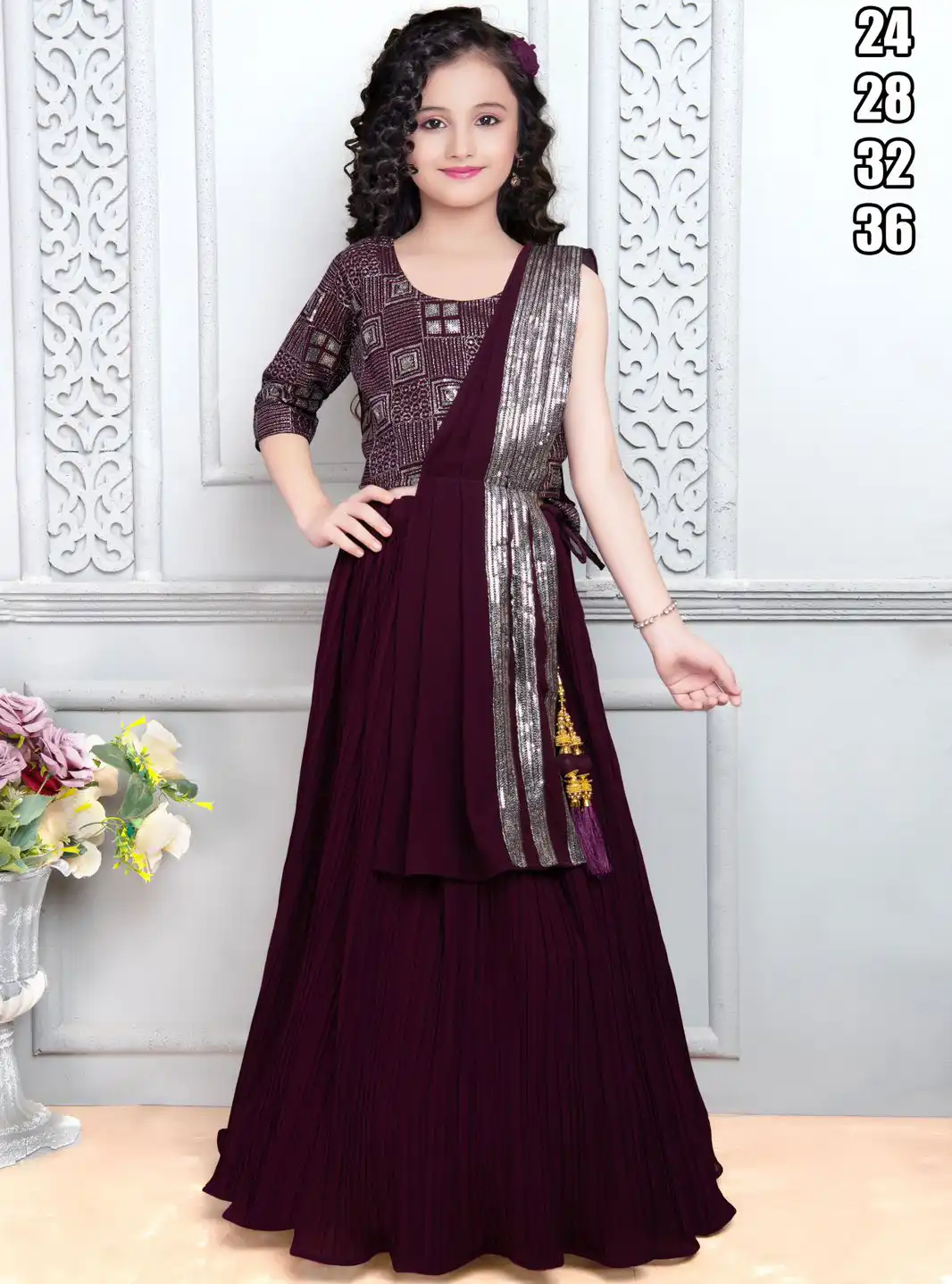 VE Charmy Heavy Georgette Wholesale Kidswear Lehenga Catalog