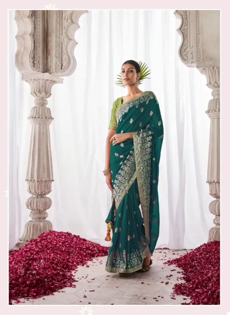 Kimora Asiana Kora Silk Wholesale Designer Saree Catalog — Wholesale Sarees, MPA wholesale from Surat - Gallery Image 3
