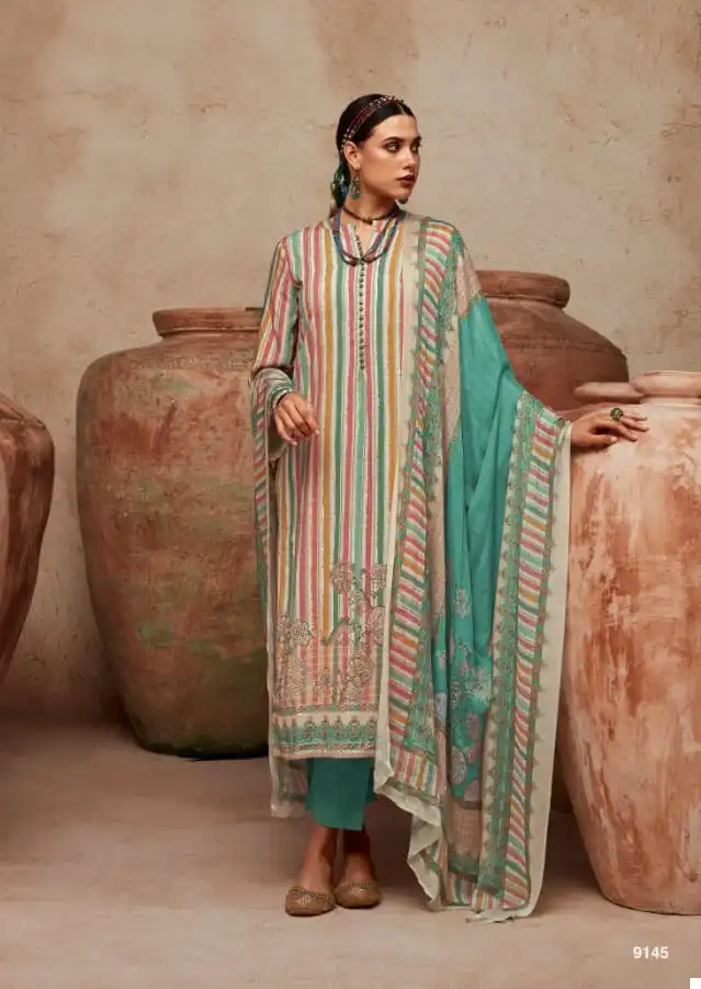 Kimora Laila Pure Cotton Satin Wholesale Fancy Salwar Suit Catalog — Wholesale Salwar Suits, MPA wholesale from Surat - Gallery Image 7