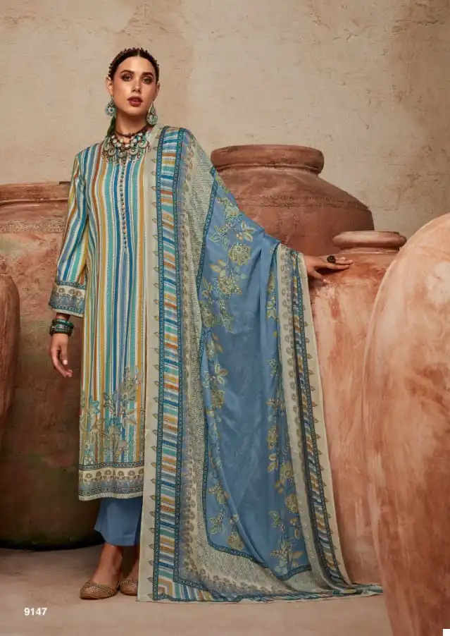 Kimora Laila Pure Cotton Satin Wholesale Fancy Salwar Suit Catalog — Wholesale Salwar Suits, MPA wholesale from Surat - Gallery Image 8