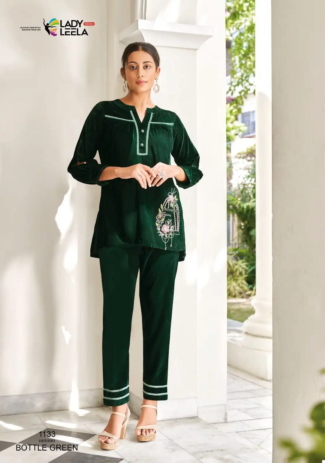 Lady Leela Marbles 2 Superior Quality Velvet Wholesale Winter Cord-Sets Catalog - Image 3