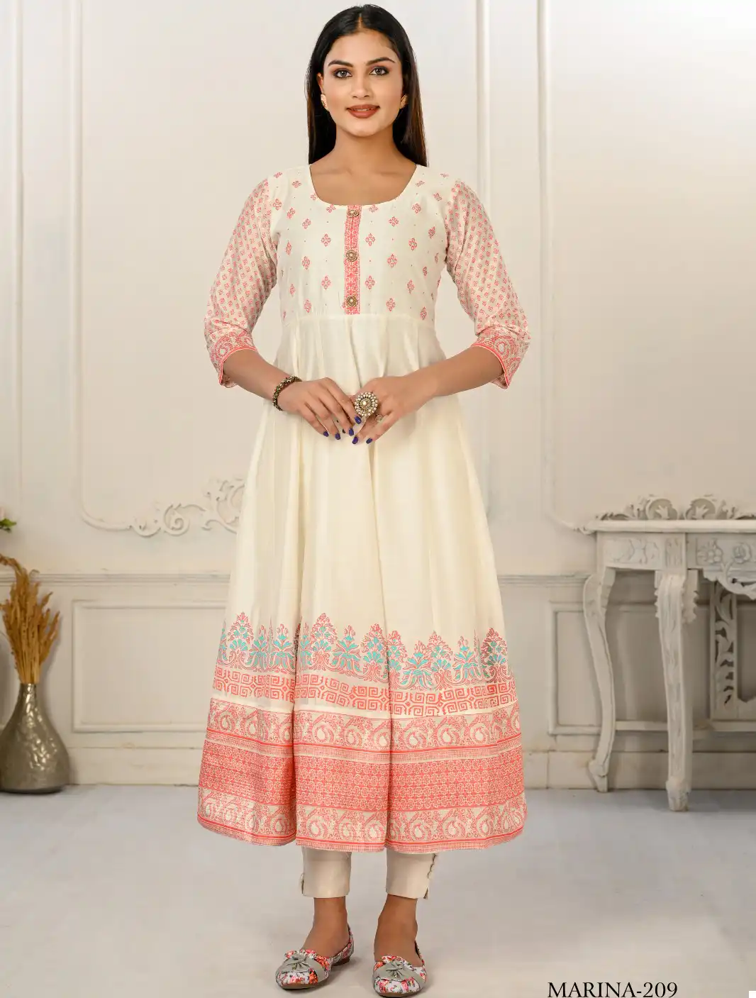 Jivora Marina Cotton Wholesale Long Kurtis Catalog