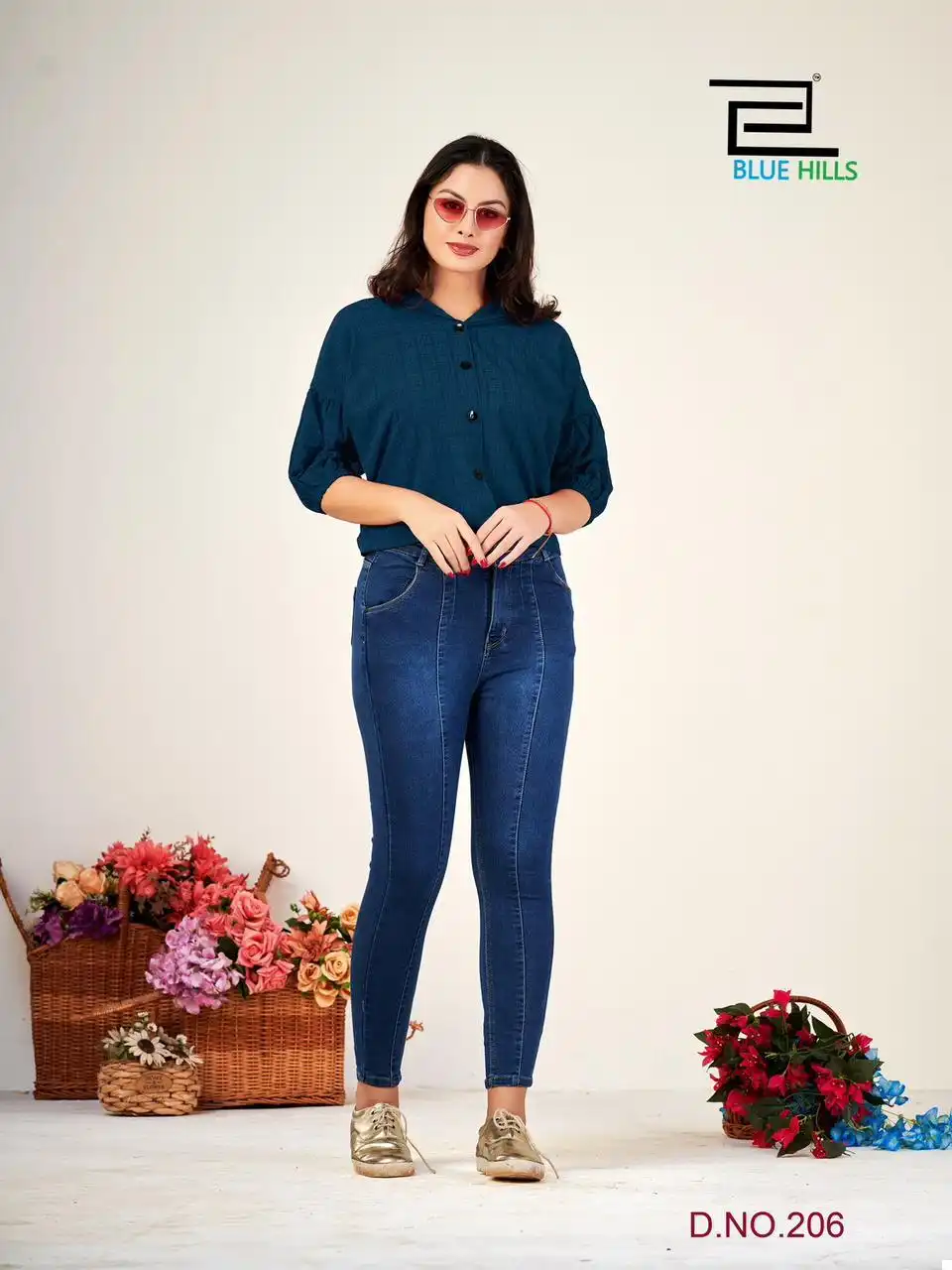 Blue Hills Martini Heavy Bsy Self Cheks Pattern Wholesale Shirts Catalog — Wholesale Kurtis, Blue Hills wholesale from Surat — view 5