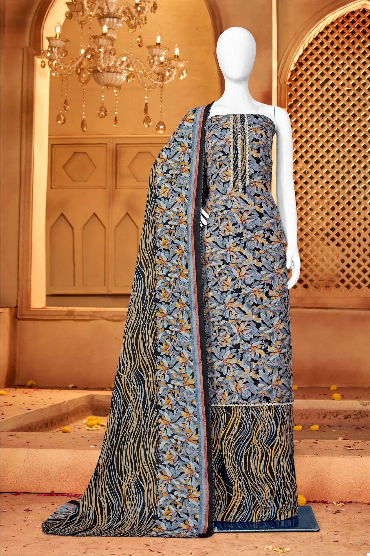 Bipson Mercedes-2370 Pure Woolen Pashmina Wholesale Winter Wear Suits Catalog — Wholesale Salwar Suits, MPA wholesale from Surat - Gallery Image 4