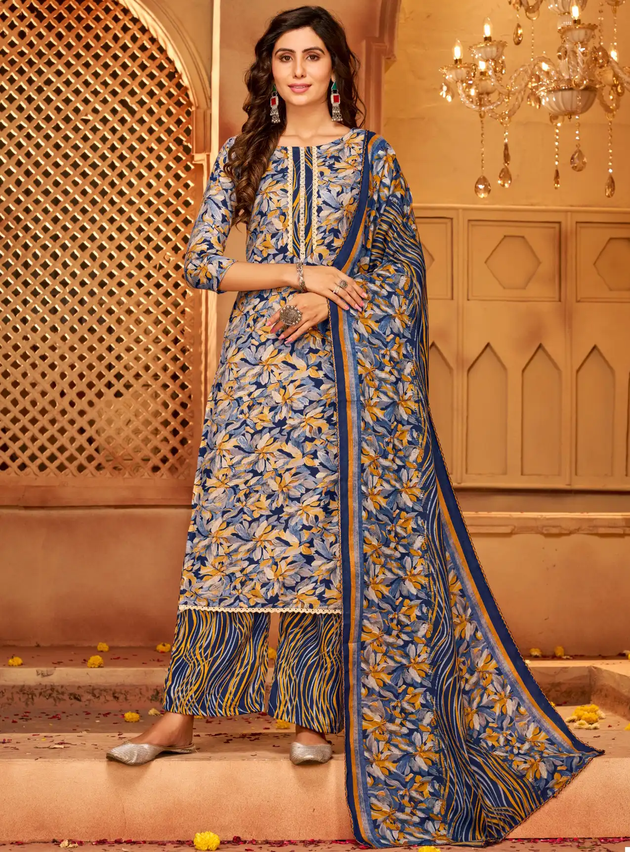 Bipson Mercedes-2370 Pure Woolen Pashmina Wholesale Winter Wear Suits Catalog — Wholesale Salwar Suits, MPA wholesale from Surat — view 1