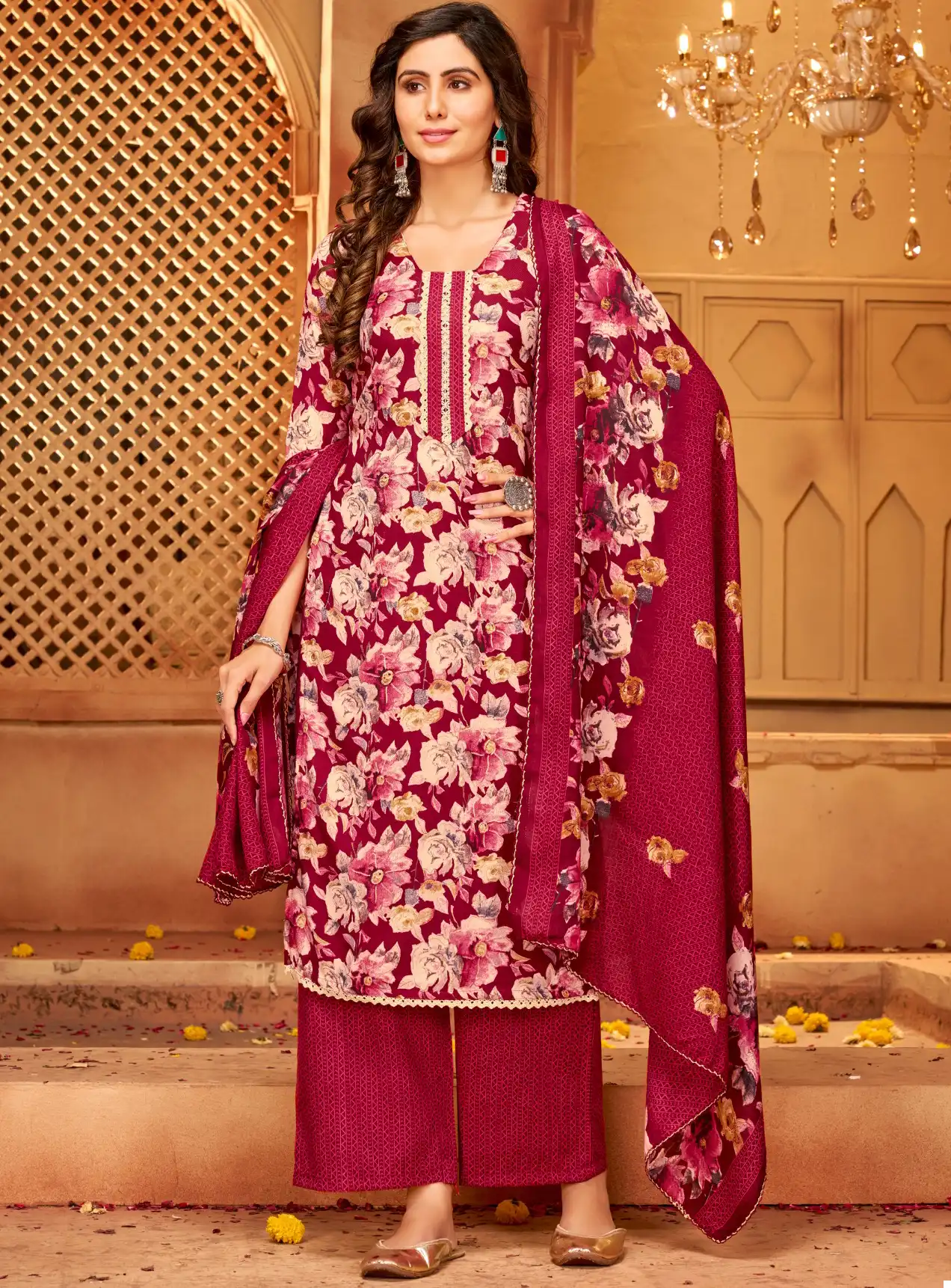Bipson Mercedes-2371 Pure Woolen Pashmina Wholesale Winter Wear Suits Catalog — Wholesale Salwar Suits, MPA wholesale from Surat — view 1