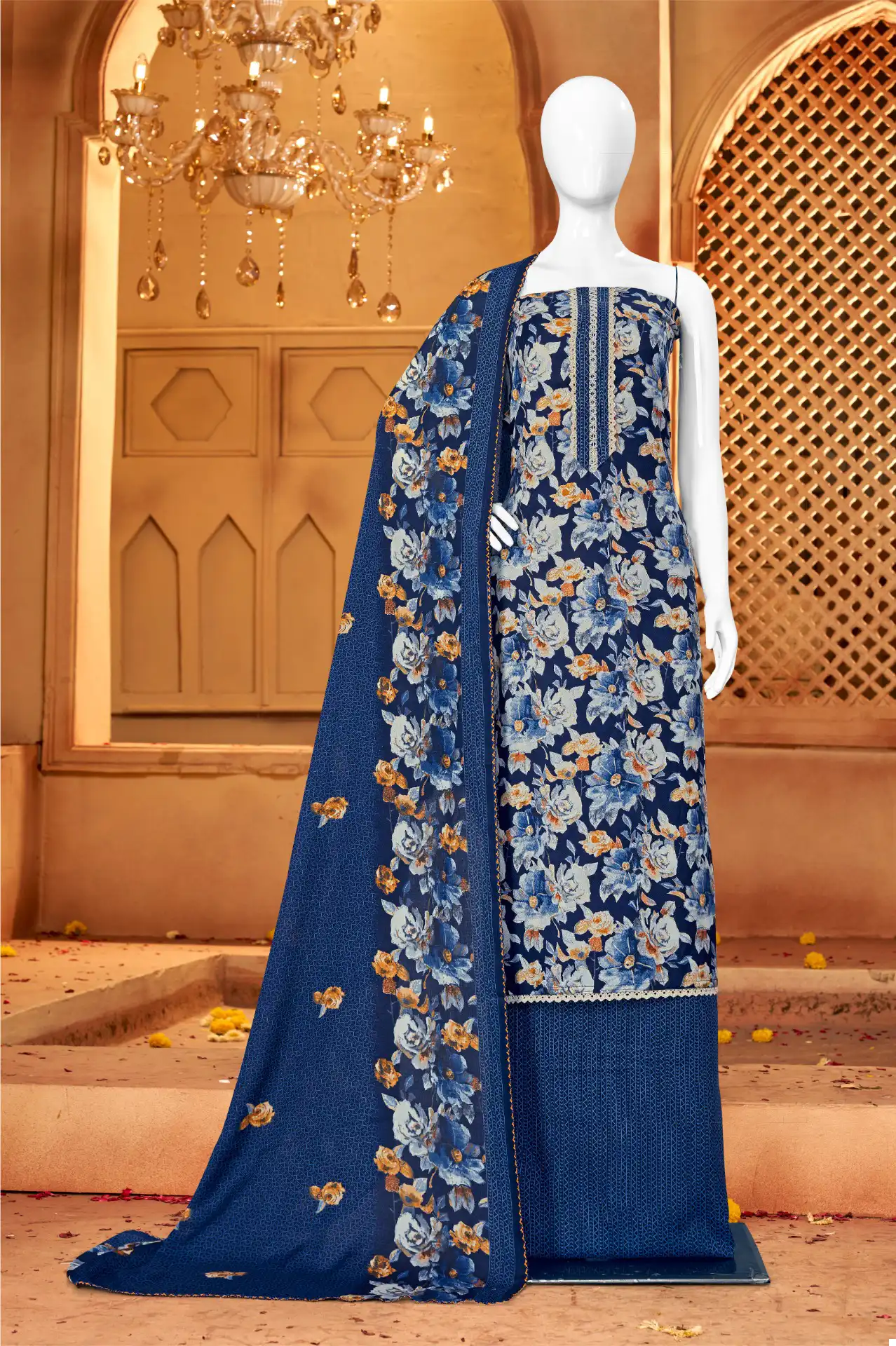 Bipson Mercedes-2371 Pure Woolen Pashmina Wholesale Winter Wear Suits Catalog — Wholesale Salwar Suits, MPA wholesale from Surat - Gallery Image 2