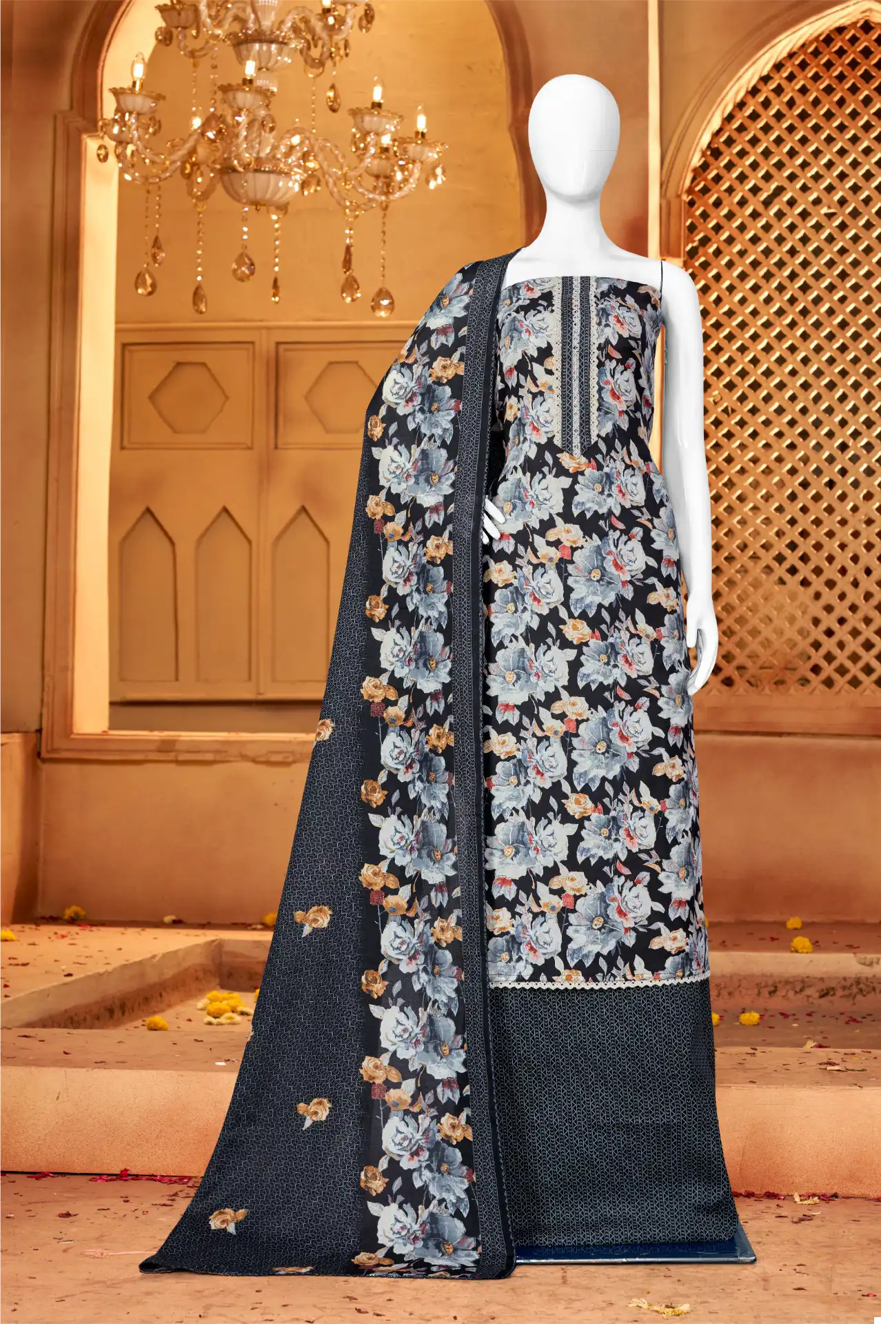 Bipson Mercedes-2371 Pure Woolen Pashmina Wholesale Winter Wear Suits Catalog — Wholesale Salwar Suits, MPA wholesale from Surat - Gallery Image 3