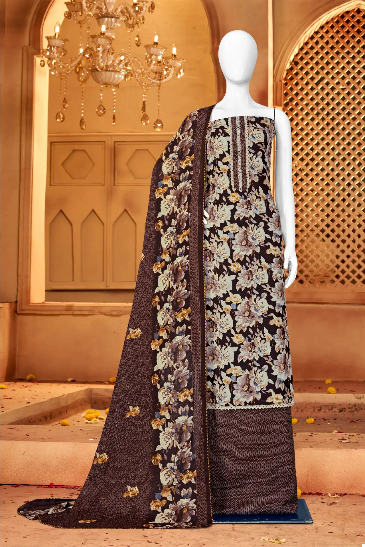 Bipson Mercedes-2371 Pure Woolen Pashmina Wholesale Winter Wear Suits Catalog — Wholesale Salwar Suits, MPA wholesale from Surat - Gallery Image 4