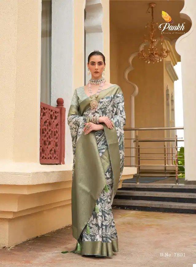 Pankh Mohini Digital Printed Wholesale Sarees Catalog - Image 2