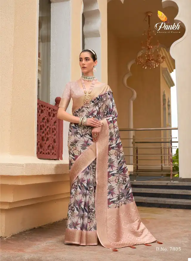Pankh Mohini Digital Printed Wholesale Sarees Catalog - Image 3