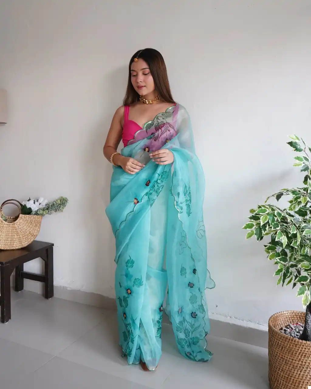 Shree Trends Mudra Organza Wholesale Fancy Sarees Catalog — Wholesale Sarees, MPA wholesale from Surat - Gallery Image 4