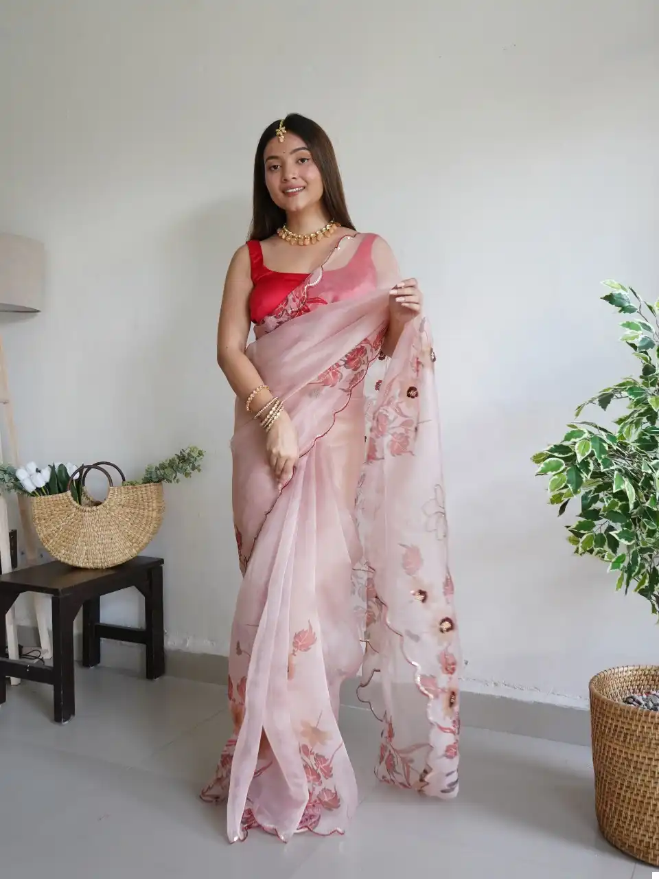 Shree Trends Mudra Organza Wholesale Fancy Sarees Catalog — Wholesale Sarees, MPA wholesale from Surat — view 5