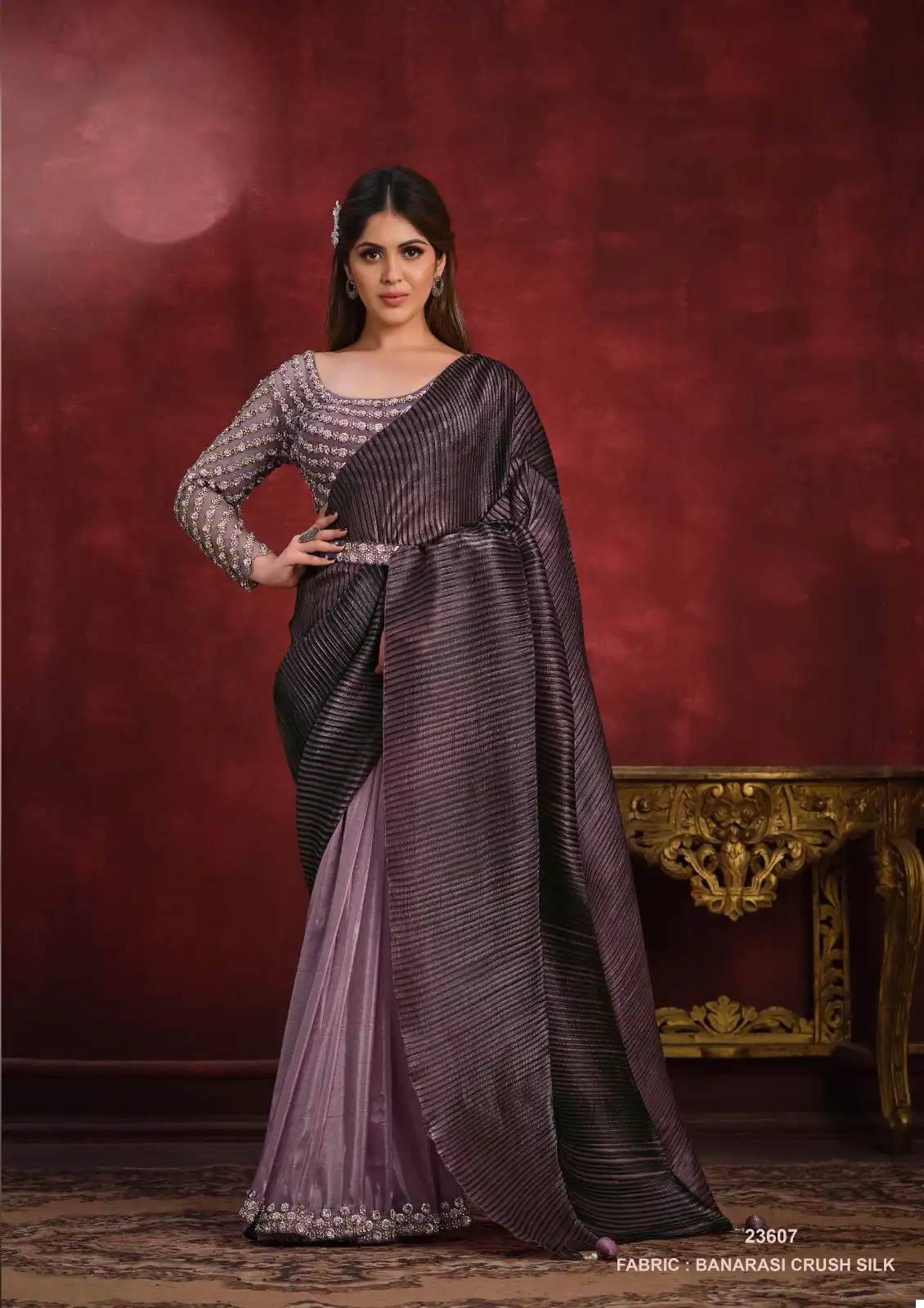 Mahotsav Kimaya Silk Wholesale Party Wear Saree Catalog — Wholesale Sarees, MPA wholesale from Surat - Gallery Image 7