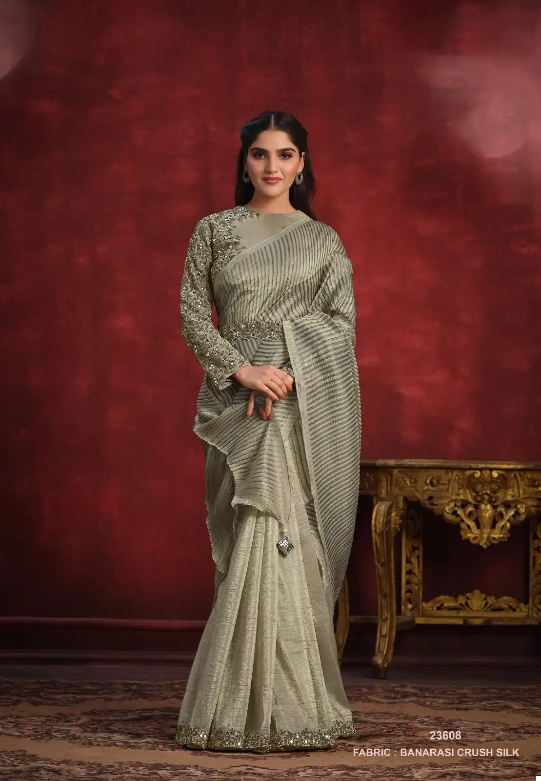 Mahotsav Kimaya Silk Wholesale Party Wear Saree Catalog — Wholesale Sarees, MPA wholesale from Surat - Gallery Image 9