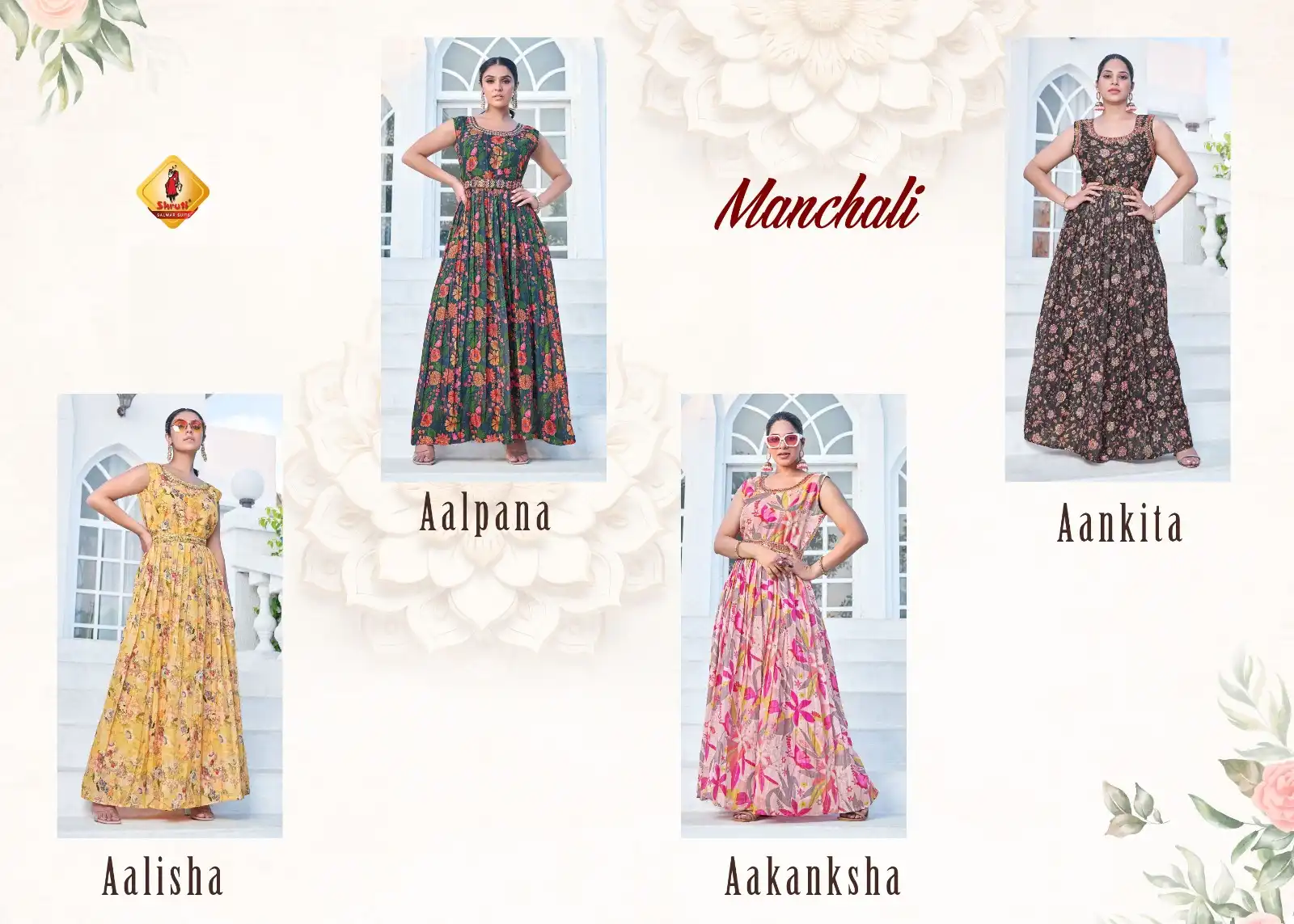 Shruti Manchali Muslin Wholesale Gown Catalog — Wholesale Kurtis, MPA wholesale from Surat — view 5
