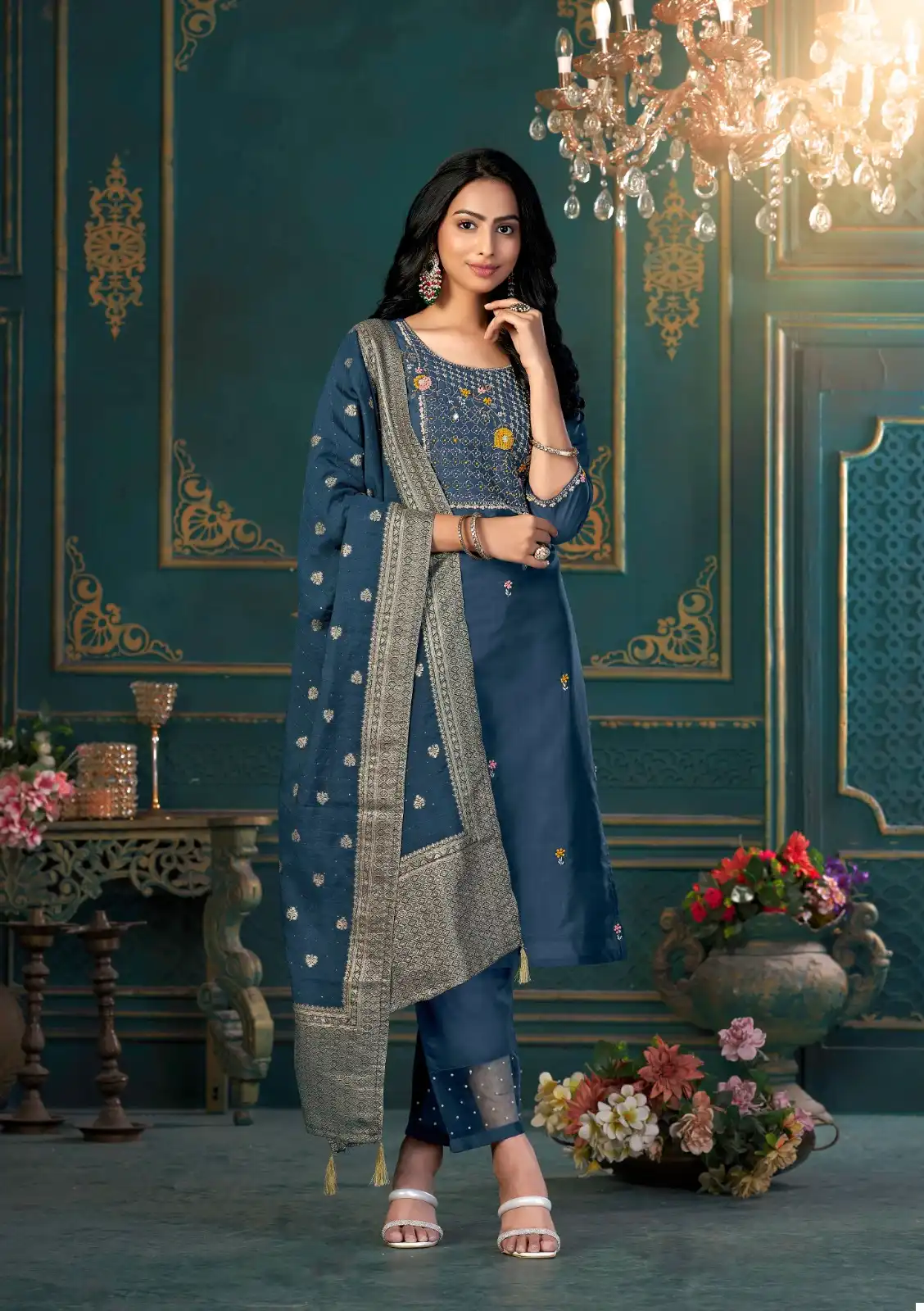 Anju Fabrics Mayra Vol 2 Pure Viscose Silk Wholesale Readymade Suits Catalog — Wholesale Salwar Suits, MPA wholesale from Surat - Gallery Image 5