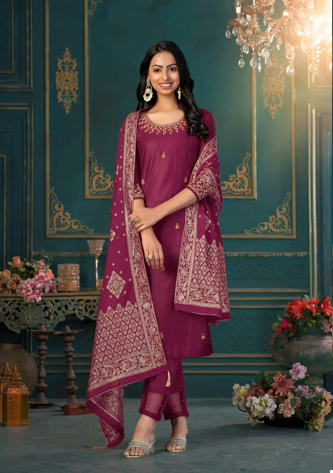 Anju Fabrics Mayra Vol 2 Pure Viscose Silk Wholesale Readymade Suits Catalog — Wholesale Salwar Suits, MPA wholesale from Surat - Gallery Image 6