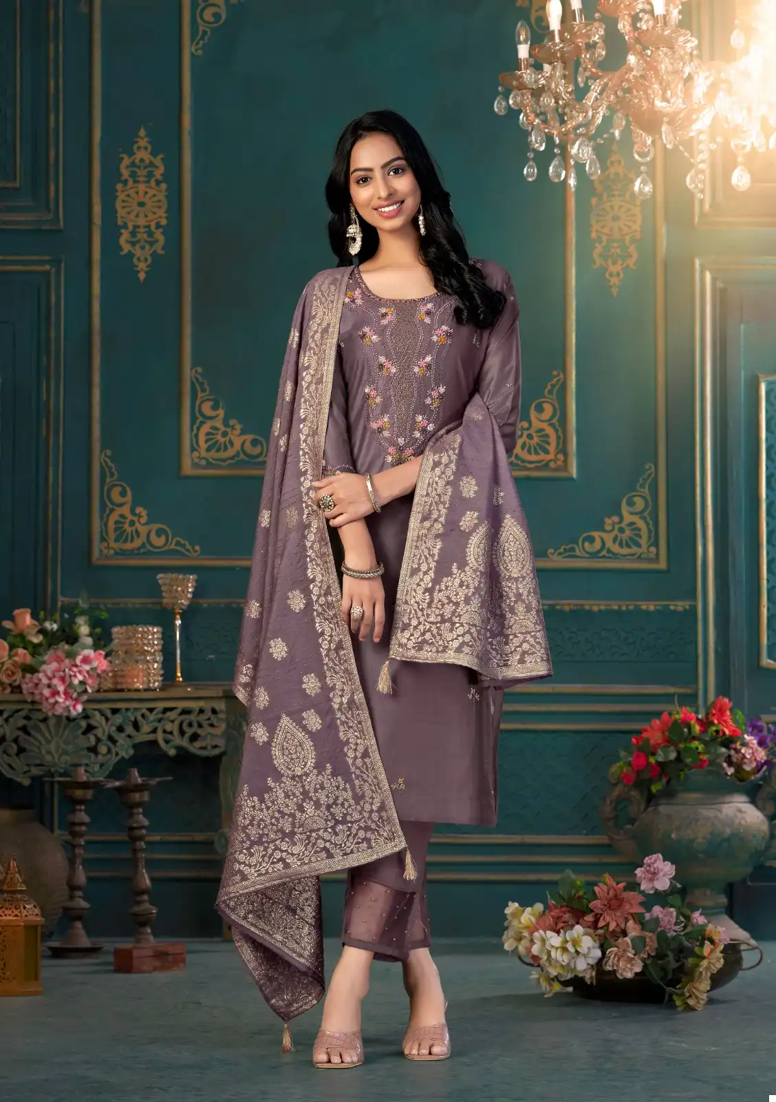 Anju Fabrics Mayra Vol 2 Pure Viscose Silk Wholesale Readymade Suits Catalog — Wholesale Salwar Suits, MPA wholesale from Surat - Gallery Image 4