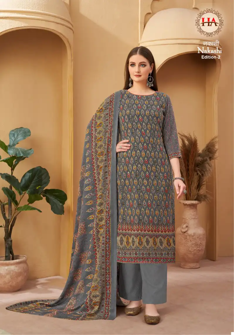 Harshit Fashion Nakashi Vol 2 Premium Finest Pashmina Wholesale Woolen Suits Catalog — Wholesale Salwar Suits, MPA wholesale from Surat - Gallery Image 6
