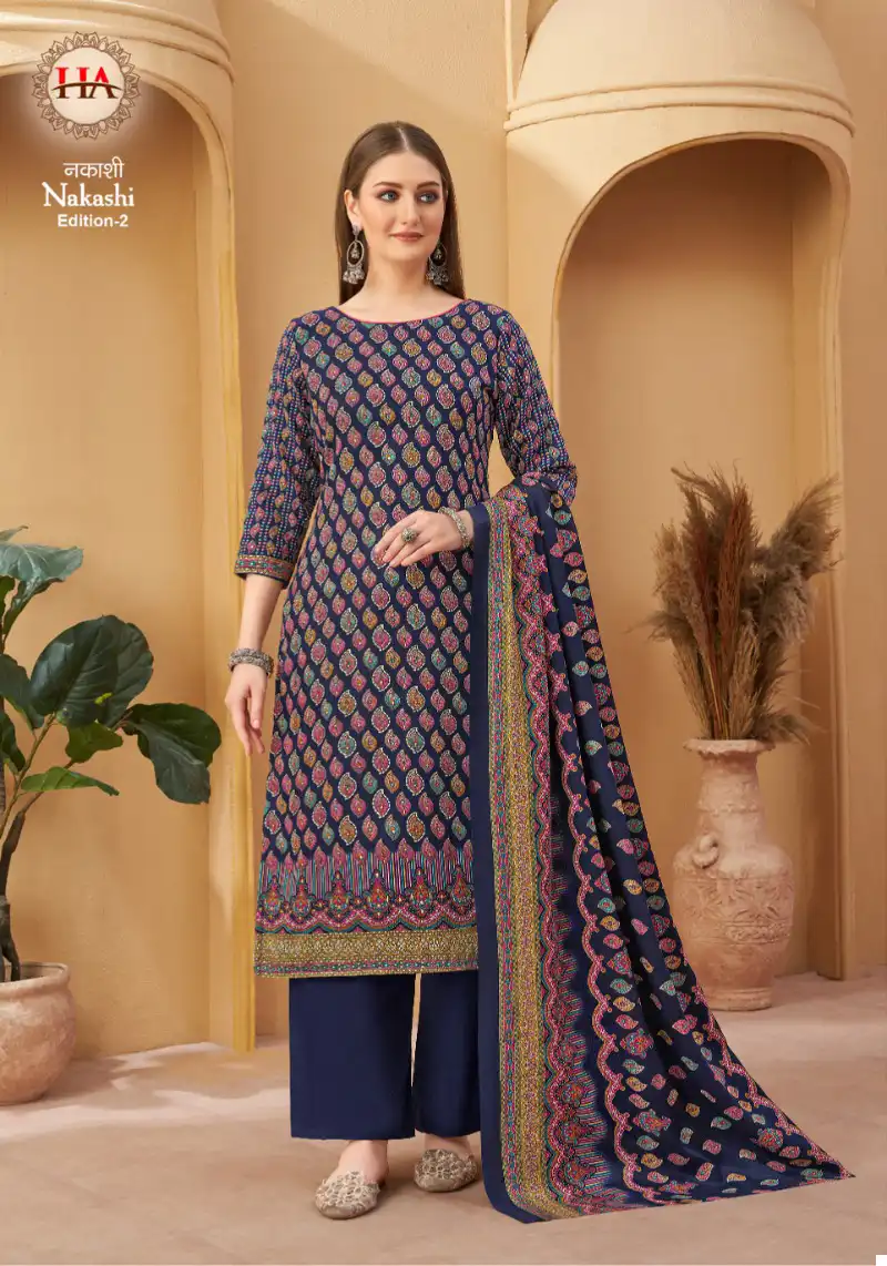 Harshit Fashion Nakashi Vol 2 Premium Finest Pashmina Wholesale Woolen Suits Catalog — Wholesale Salwar Suits, MPA wholesale from Surat - Gallery Image 7