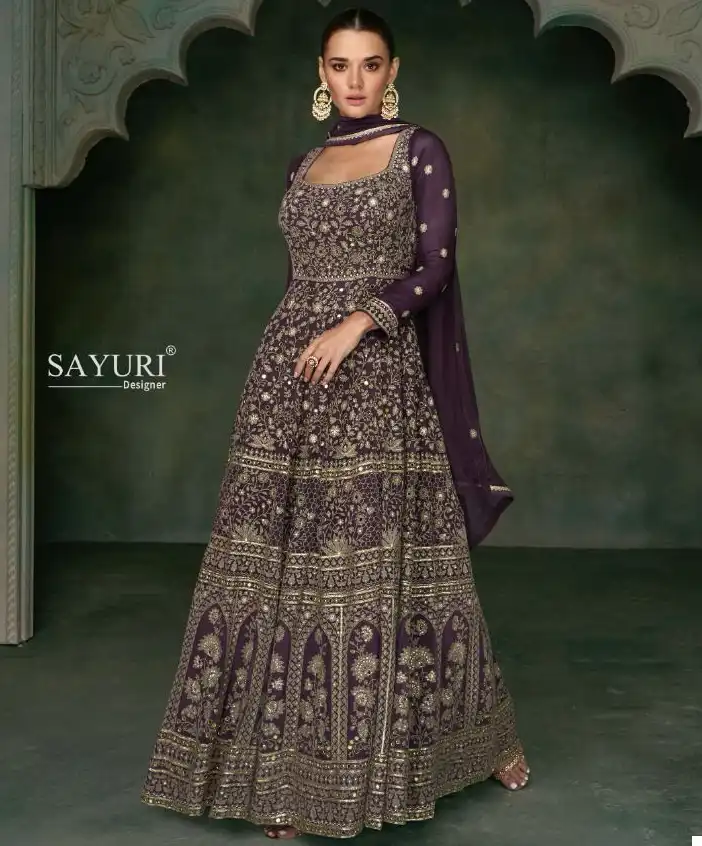 Sayuri Nayaab Real Georgette Wholesale Readymade Designer Suits Catalog — Wholesale Salwar Suits, Sayuri Designer wholesale from Surat — view 1