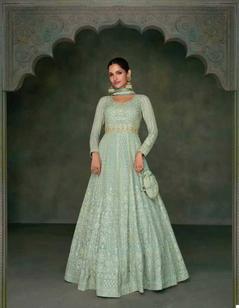 Sayuri Nayaab Real Georgette Wholesale Readymade Designer Suits Catalog — Wholesale Salwar Suits, Sayuri Designer wholesale from Surat - Gallery Image 2