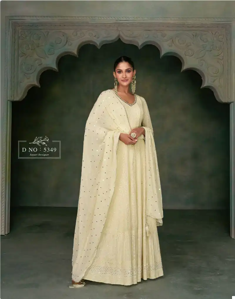 Sayuri Nayaab Real Georgette Wholesale Readymade Designer Suits Catalog — Wholesale Salwar Suits, Sayuri Designer wholesale from Surat - Gallery Image 3