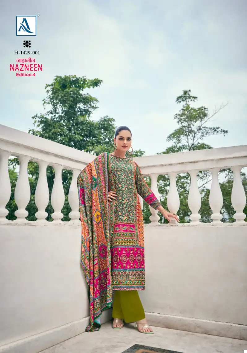 Alok Suits Nazneen Vol 4 Premium Viscose Pashmina Wholesale Woolen Suits Catalog — Wholesale Salwar Suits, Alok Suit wholesale from Surat - Gallery Image 3