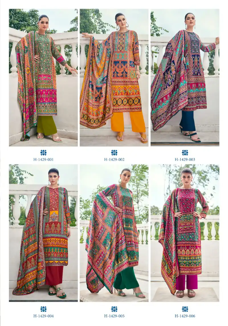Alok Suits Nazneen Vol 4 Premium Viscose Pashmina Wholesale Woolen Suits Catalog — Wholesale Salwar Suits, Alok Suit wholesale from Surat — view 6