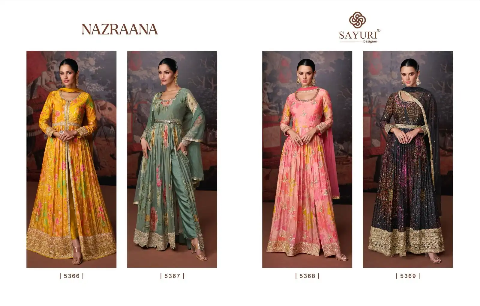 Sayuri Nazraana Real Georgette Wholesale Readymade Designer Collection Catalog — Wholesale Salwar Suits, Sayuri Designer wholesale from Surat — view 5