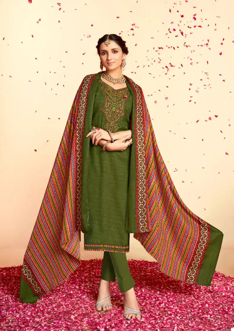 Levisha Nigar Pure Pashmina Wholesale Woolen Suits Catalog — Wholesale Salwar Suits, Levisha wholesale from Surat - Gallery Image 3